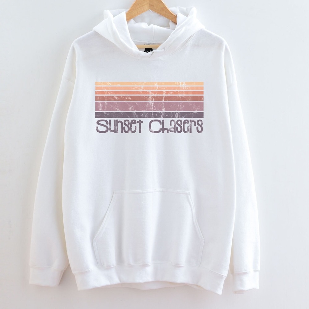 Sunset Chasers White Hoodie